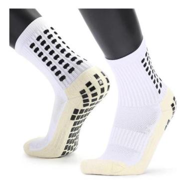 Imagem de Meia Futebol Antiderrapante Estilo Trusox - RTSA, Branco