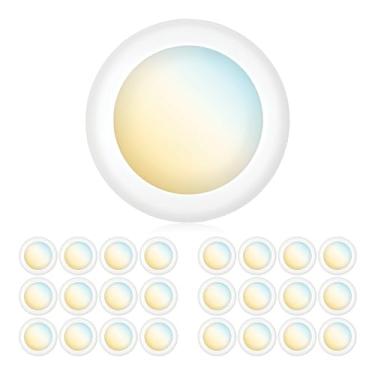 Imagem de PARMIDA (pacote com 24) Luzes de disco LED 3CCT reguláveis de 5/6 polegadas, iluminação de teto embutida de montagem em superfície de 15W, 3 cores selecionáveis 3000K/4000K/5000K, 1050lm, J-Box ou
