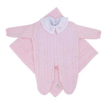 Imagem de Kit Maternidade Trança Rosa e Body Gola Bordada DU - Kowak, Rosa, RN