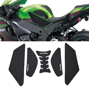 Imagem de Para ZX10R ZX-10R zx10r ZX 10R 2011-2025 Almofada de tanque de combustível lateral de motocicleta adesivos de protetor de tanque decalque Gas Knee Grip almofada de tração para tanque ZX10R ZX-10R 2011