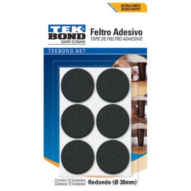 Imagem de Kit 12 Feltro Adesivo Protetor De Pé Mesa Sofá Cadeira 30mm