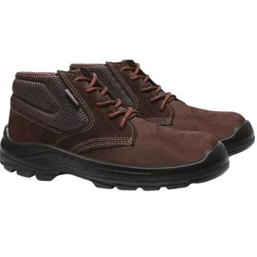 Imagem de Botina Segurança Proteção Eletricista NR10 PVC Nobuck Marrom Bracol CA