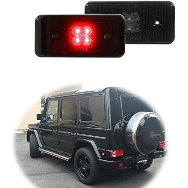 Imagem de KENRTIR 2 peças Lente Fumada Traseira Vermelho LED Luz Marcadora Lateral Compatível com 2002-14 Mercedes Benz W463 G-Class G500 G550 G63 AMG Lâmpadas Sidemarker