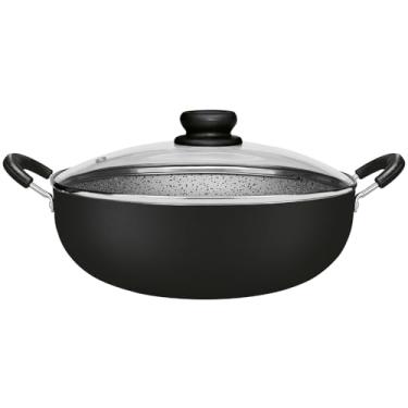 Imagem de Panelux FRIGIDEIRA WOK ALUMINIO 28CM ANTIADERENTE C/TAMPA ST PRA/PRETO MAXIMUM