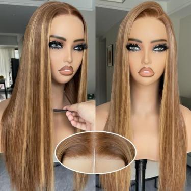 Imagem de Peruca sem cola BLL Honey Blonde de renda sintética frontal 26"