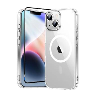 Imagem de Capa Capinha Case Magnética Carregamento por Indução E Película de Vidro 3d Para iPhone (iPhone 14 Plus)