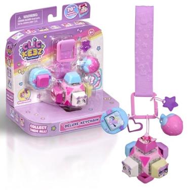 Imagem de Clickeez Chaveiro de luxo, teclas de teclado de personagens colecionáveis fofas, brinquedo fidget para alívio de ansiedade e estresse, bonés em forma de cubo adequados para meninas e meninos a partir