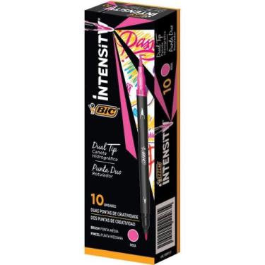Imagem de Caneta com Ponta Porosa Intesity 2 Pontas Rosa - BIC