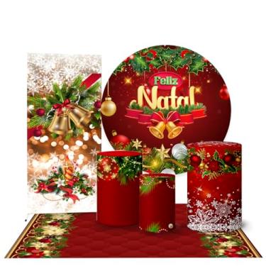 Imagem de Trio Capas Cilindro + Painel + Lateral e Tapete Natal (K3NAT0029)