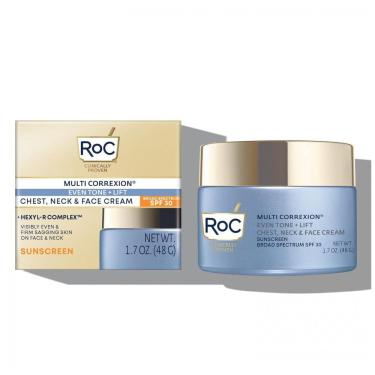 Imagem de Creme Anti Idade para Rosto e Pescoço com FPS 30 com Vitamina E Manteiga de Karité, 50 mL, ROC 10840103210930, Violeta