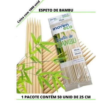 Imagem de Espetos De Bambu 25 Cm Pacote Com 1000