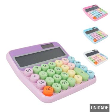 Imagem de Calculadora de Mesa 12 Dígitos Solar Colors - Tudo em Caixa