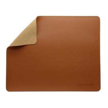 Imagem de UTRIPSUNEW Mouse pad de couro PU com borda costurada, mouse pads de madeira, mousepad de dois lados, mousepads de jogos à prova d'água, mouse pad de computador para laptop, escritório e casa, 1