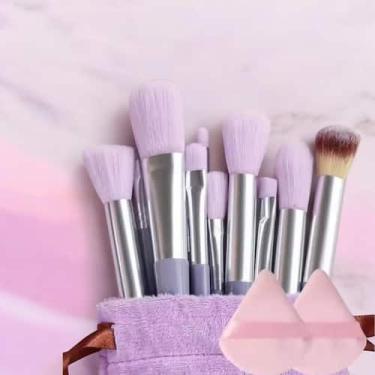 Imagem de Conjunto 13 Pincéis Maquiagem Macios Pó Sombra Base Contorno - Beuaty 