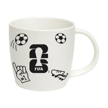 Imagem de Honav Caneca de 510 g da Copa do Mundo FIFA 2026 – Copo de café de cerâmica durável com ícones em relevo ousados – Copos oficiais da FIFA 2026 para fãs de futebol - Presente perfeito e colecionável