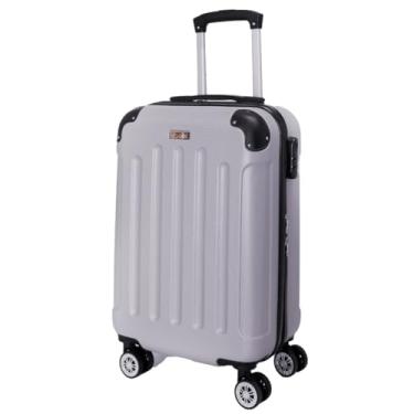 Imagem de Mala De Viagem Pequena De Bordo Mão 10kg 360 Abs Padrão Anac Reforçada Clavos (Cinza)