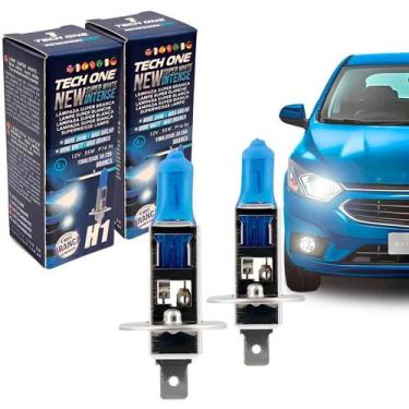 Imagem de Par Lampada Super Branca H1 8500k Tipo Xenon 12v 55w Techone
