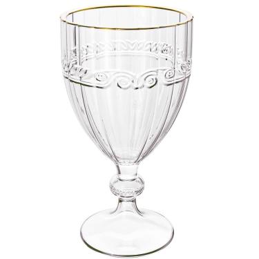 Imagem de Taça de Cristal Transparente Fio de Ouro Imperial 330ml 1 peça - Lyor