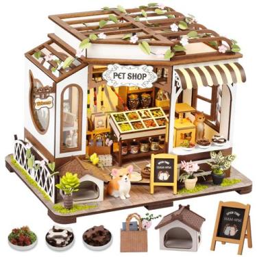 Imagem de Kit de casa em miniatura Vaki Vaki Book Nook com luz LED Pet Shop