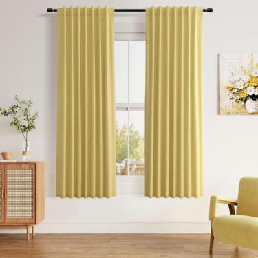 Imagem de Cortinas Guken Blackout Yellow 160 cm de comprimento, 2 painéis, conju