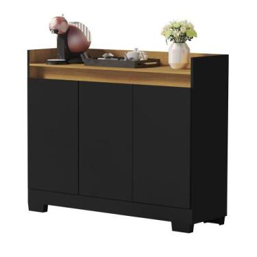 Imagem de Aparador Buffet Balcão Real 3 Portas escritório cozinha sala cantinho 