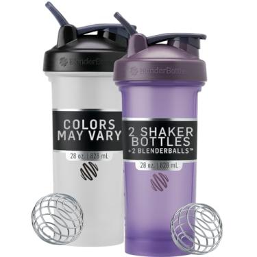 Imagem de BlenderBottle Coqueteleira clássica V2 perfeita para shakes de proteína e pré-treino, 800 ml, as cores podem variar, pacote com 2