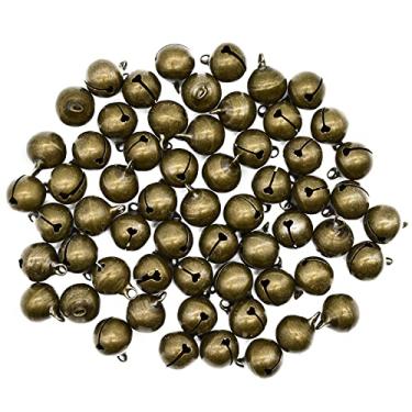 Imagem de Sino pequeno de bronze de 14 mm, 30 peças, mini sino vintage de 14 mm, sino artesanal de latão antigo, para joias faça você mesmo, coleira de animal de estimação, brinquedo de Natal para decoração de
