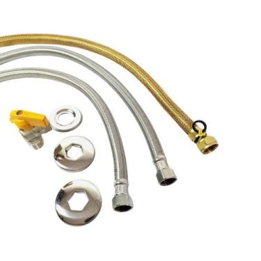 Imagem de Kit Instalação Aquecedor De Água A Gás 60Cm 1/2 + Registro - Srv Gás