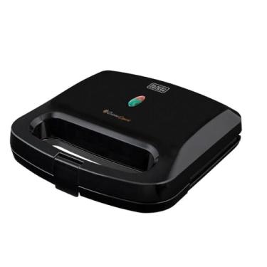 Imagem de Black+Decker Grill Elétrico Cuisine Expert com Chapas Antiaderentes Trava de Segurança e Porta Fios 750W 127V Preto GS800