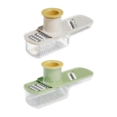 Imagem de AFXGUSD Ralador de alho e gengibre (2 unidades), utensílio de cozinha, fatiador de alho manual para wasabi, frutas e vegetais.