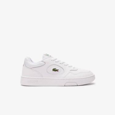 Imagem de Tênis Lacoste Lacoste Femininas Lineset de Couro, 35, Branco
