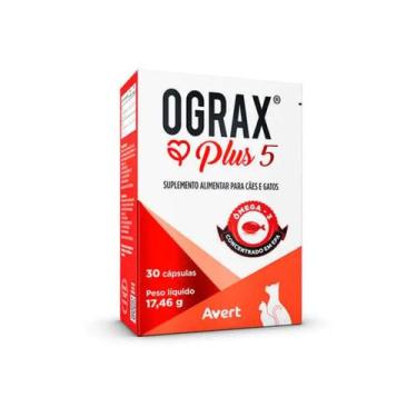 Imagem de Ograx Plus 5 Suplemento Veterinário Ômega 3 30 Capsulas - Avert