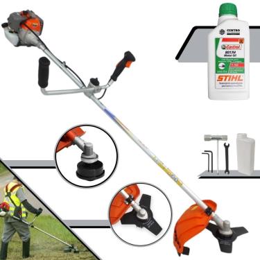 Imagem de Roçadeira Profissional Lateral Vulcan Vr330p À Gasolina 2t 33cc 1,2hp + Óleo Castrol Stihl 2 Tempos 500ml