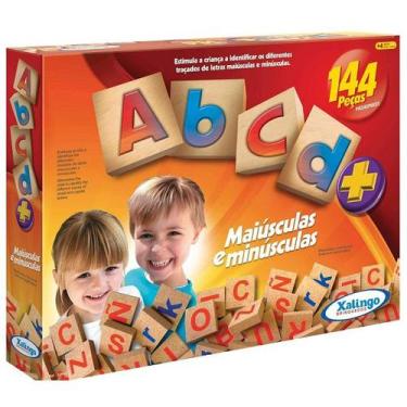 Imagem de Jogo Pedagogico Madeira ABCD 144 Peças Xalingo 5264.3