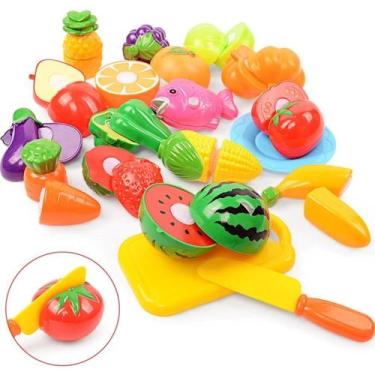 Imagem de KIT Comidinhas de BRINQUEDO Frutas e legumes CREC CREC Kit cozinha - O