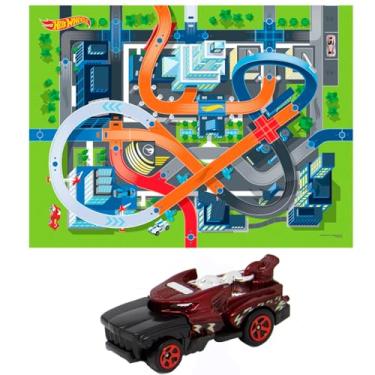 Imagem de Tapete de Pista de Corrida Infantil 90x120cm Com Carrinho E Pista Toyng