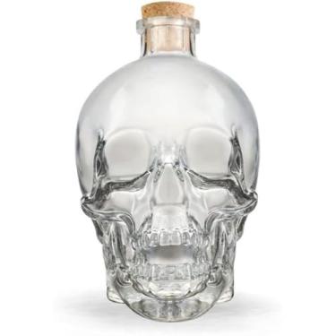 Imagem de Licoreira de Vidro Caveira 400 ml – Garrafa Decorativa para Licores, Whisky e Bebidas, Design Criativo e Estiloso para Bar e Decoração