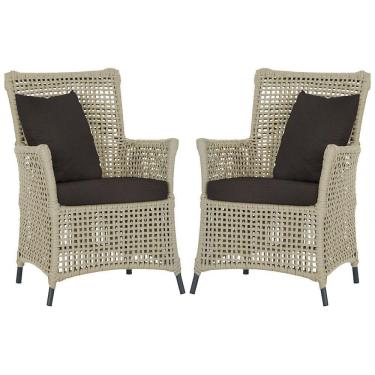 Imagem de Poltronas Igapó Alumínio Pintura Preta Corda Náutica E9 Rami