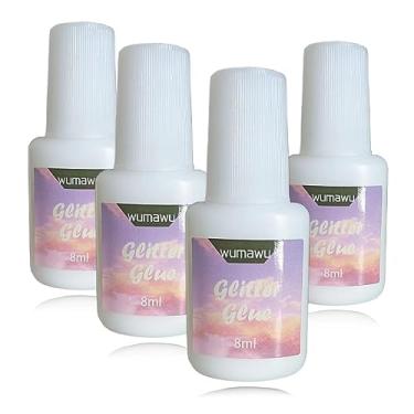 Imagem de wumawu Cola para Tatuagem Temporária-Frasco de Pincel de Cola com Glitter de 8 Ml, Cola para Pintura Corporal Solúvel Em Água, Ideal para Halloween, Carnaval, Festa de Aniversário, Festa Temática, Eve