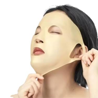 Imagem de Máscara Facial de Silicone Reutilizável - Hidratação Prolongada (Dourada)