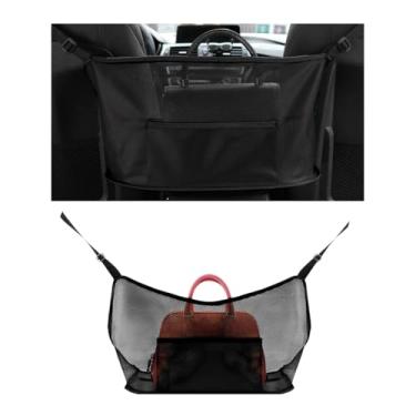 Imagem de ZNDAW Suporte para bolsa de mão de rede para carro, bolsa de rede de armazenamento para motorista entre assentos, organizador traseiro de grande capacidade, bolso de malha para bolsas e bolsas, banco