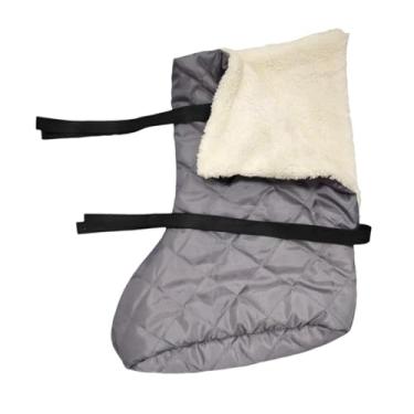 Imagem de Ysyqkn Capa protetora para gesso na perna, à prova de vento, abaixo do joelho, meia de gesso, manga protetora para gesso no pé, para proteção contra o frio, Curto Cinza