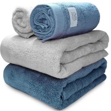 Imagem de Jogo toalha de banho gigante 4 peças dual air - buddemeyer, Cinza 3224