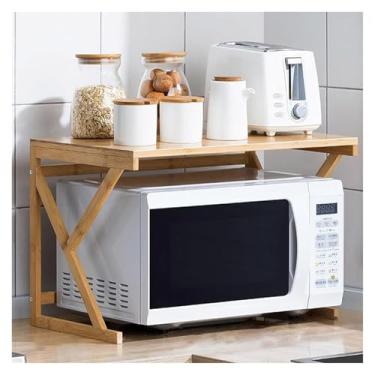 Imagem de Prateleira de secagem de micro-ondas de tamanho único, rack multifuncional de armazenamento de micro-ondas de 2 camadas, suporte de bancada de cozinha, suporte de forno de microondas
