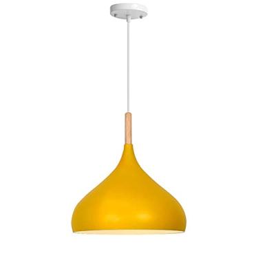 Imagem de CHENKUI Lustre de madeira de cor nórdica luzes pendentes americanas macaron luminária pendente industrial sombra simples país personalidade criativa iluminação base E27 para cozinha ilha quarto