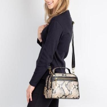 Imagem de Bolsa de mão em couro estampado Lara-Feminino