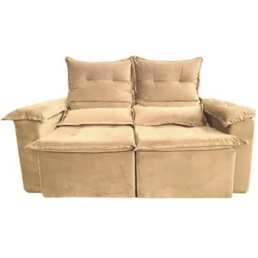 Imagem de Sofá Pequim 3 Lugares Retrátil e Reclinável 200cm Tecido Suede União C