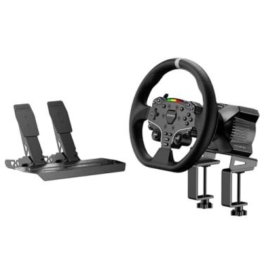 Imagem de MOZA R3 Racing Wheel and Pedals Bundle for PC, 3.9Nm Direct Drive WheelBase,11-inch ES Lite Steering Wheel,Pedals and Desk Clamp High-Performance Game Racing Simulator for PC User