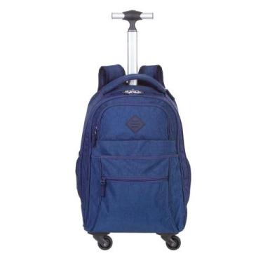 Imagem de Mochila Sestini 4 Rodas Rolling Crinkle 34 Litros Azul