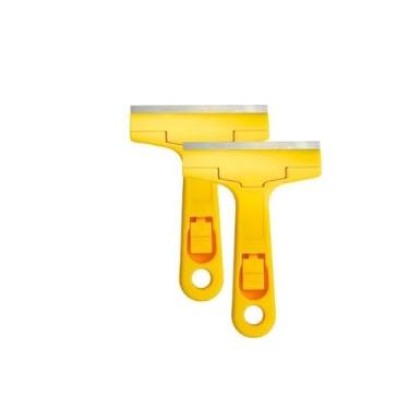 Imagem de Kit Raspador De Vidro Limpeza Box Multifuncional Com 3 Laminas Extras Para Limpeza Profissional Pisos Azulejos Ceramica(2 Unidades)